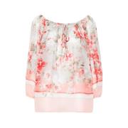 Bloemenprint Crepe Blouse Ermanno Scervino , Multicolor , Dames