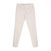 Crème Twill Weave Slim Fit Broek Borrelli , Beige , Heren