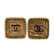 Pre-owned Metal earrings Chanel Vintage , Yellow , Dames