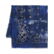 Blauwe Quadra Sjaal Destin , Multicolor , Heren