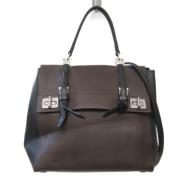 Pre-owned Leather handbags Prada Vintage , Brown , Dames