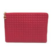 Pre-owned Leather clutches Celine Vintage , Red , Dames
