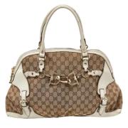 Pre-owned Canvas gucci-bags Gucci Vintage , Beige , Dames