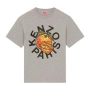 Klassieke Oranje Grafische T-shirt Kenzo , Gray , Heren