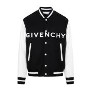 Varsity Jacket Zwart Wit Givenchy , Black , Heren