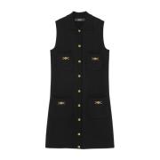 Zwart Wol Kasjmier Gebreide Jurk Versace , Black , Dames