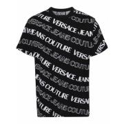 Designer T-shirts en Polos Versace Jeans Couture , Black , Heren