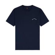Katoenen Shark Print T-Shirt (Blauw) Paul & Shark , Blue , Heren