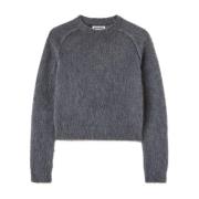 Grijze Wol-Zijde Trui Jil Sander , Gray , Dames