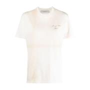 Wit/Zwart Journey T-shirt Golden Goose , White , Dames