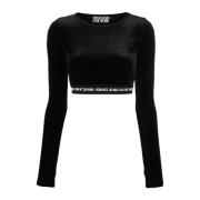 Zwarte T-shirts en Polos Versace Jeans Couture , Black , Dames