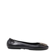 Metallic Reis Ballet Flats Tory Burch , Black , Dames