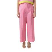 Roze op maat gemaakte broek met persvouw Luisa Cerano , Pink , Dames