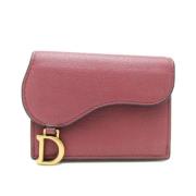 Pre-owned Leather wallets Dior Vintage , Pink , Dames