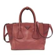 Pre-owned Leather shoulder-bags Prada Vintage , Pink , Dames