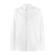 Witte Slim-Fit Katoenen Overhemd Aspesi , White , Heren