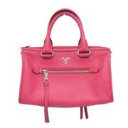 Pre-owned Leather handbags Prada Vintage , Pink , Dames