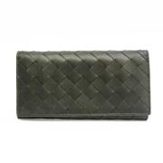 Pre-owned Leather wallets Bottega Veneta Vintage , Green , Dames