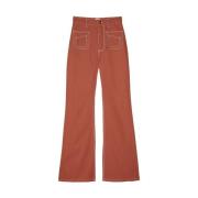 Basile broek katoen karamel Ines De La Fressange Paris , Brown , Dames