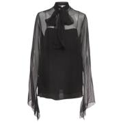 Pre-owned Silk tops Emilio Pucci Pre-owned , Black , Dames