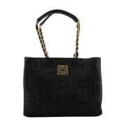 Zwarte Eco-Leren Tas Ermanno Scervino , Black , Dames