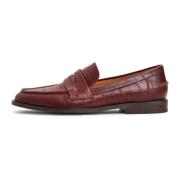 Block Heeled Loafers - Bordeaux Cesare Gaspari , Red , Dames