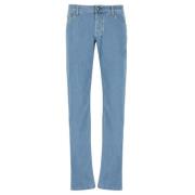 Blauwe Denim Slim Fit Broek Jacob Cohën , Blue , Heren