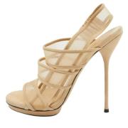 Pre-owned Mesh sandals Gucci Vintage , Beige , Dames