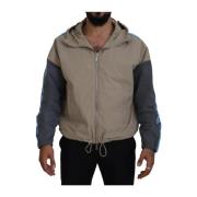 Bruin & Grijs Hooded Zip-jack Dsquared2 , Brown , Heren