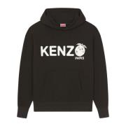 Oversize Hoodie Zwart Kenzo , Black , Heren