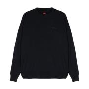 Blauwe Gebreide Crew Neck Sweater Ferrari , Blue , Heren