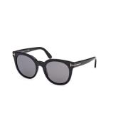 Zwarte Rook Gepolariseerde Zonnebril Ft1109 Tom Ford , Black , Unisex