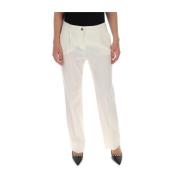 Witte Stretch Wol Pantalon Dolce & Gabbana , White , Dames