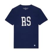 Bedrukt Logo T-shirt - Blauwe Ronde Hals Redskins , Blue , Heren