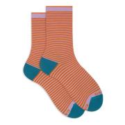 Gestreepte korte katoenen sokken Gallo , Multicolor , Dames