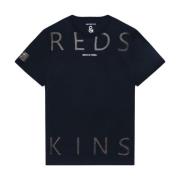 Gedrukt Logo T-shirt - Nat Effect Redskins , Black , Heren