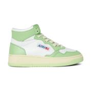 Hoge Leren Sneakers Autry , Green , Heren