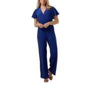 Streep Jacquard Jumpsuit Blauw Freebird , Blue , Dames