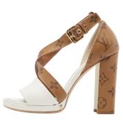 Pre-owned Canvas sandals Louis Vuitton Vintage , Brown , Dames