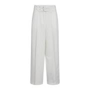 Pinstripe Wide Leg Pants White Co'Couture , White , Dames