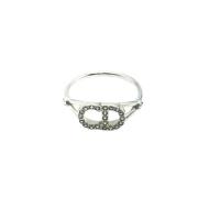 Pre-owned Silver rings Dior Vintage , Gray , Dames