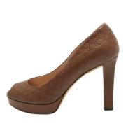 Pre-owned Leather heels Gucci Vintage , Brown , Dames