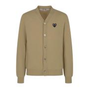 Gebreide Cardigan Sweaters Comme des Garçons Play , Beige , Heren