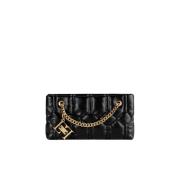 Puffy Schoudertas met Diamantstiksels Elisabetta Franchi , Black , Dam...