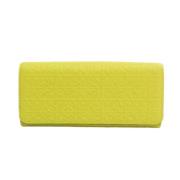 Pre-owned Leather wallets Loewe Pre-owned , Yellow , Dames