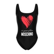 Badpak met Hartenprint Moschino , Black , Dames