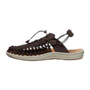 Java Platte Sandalen voor Mannen Keen , Black , Heren