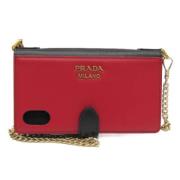 Pre-owned Leather home-office Prada Vintage , Red , Dames