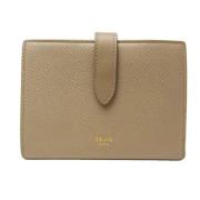 Pre-owned Leather wallets Celine Vintage , Beige , Dames