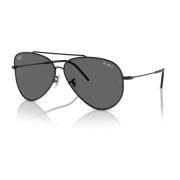 Aviator Reverse Zonnebril Zwarte Frame Ray-Ban , Black , Heren